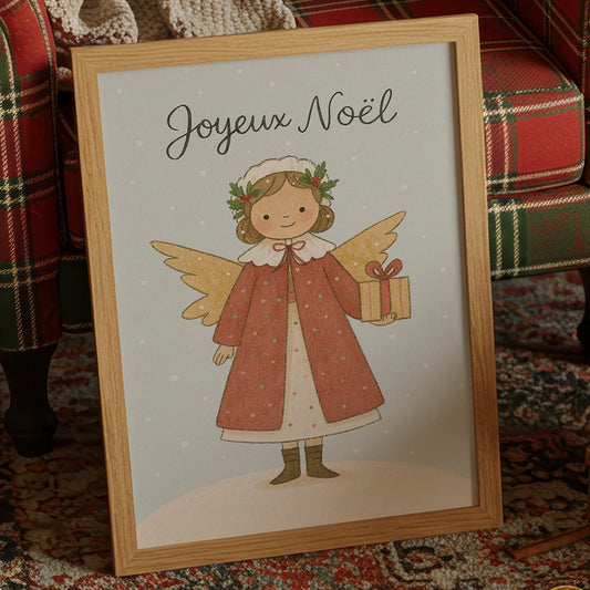 French Holiday Angel Brings Gifts
