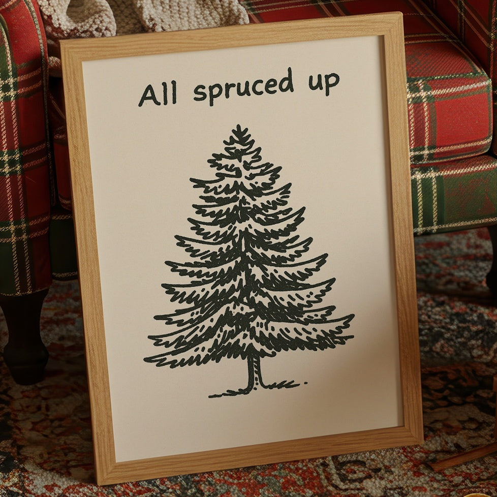 Simple Evergreen In December Light