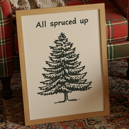 Simple Evergreen In December Light
