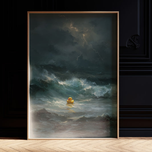 Tiny Yellow Against Raging Seas