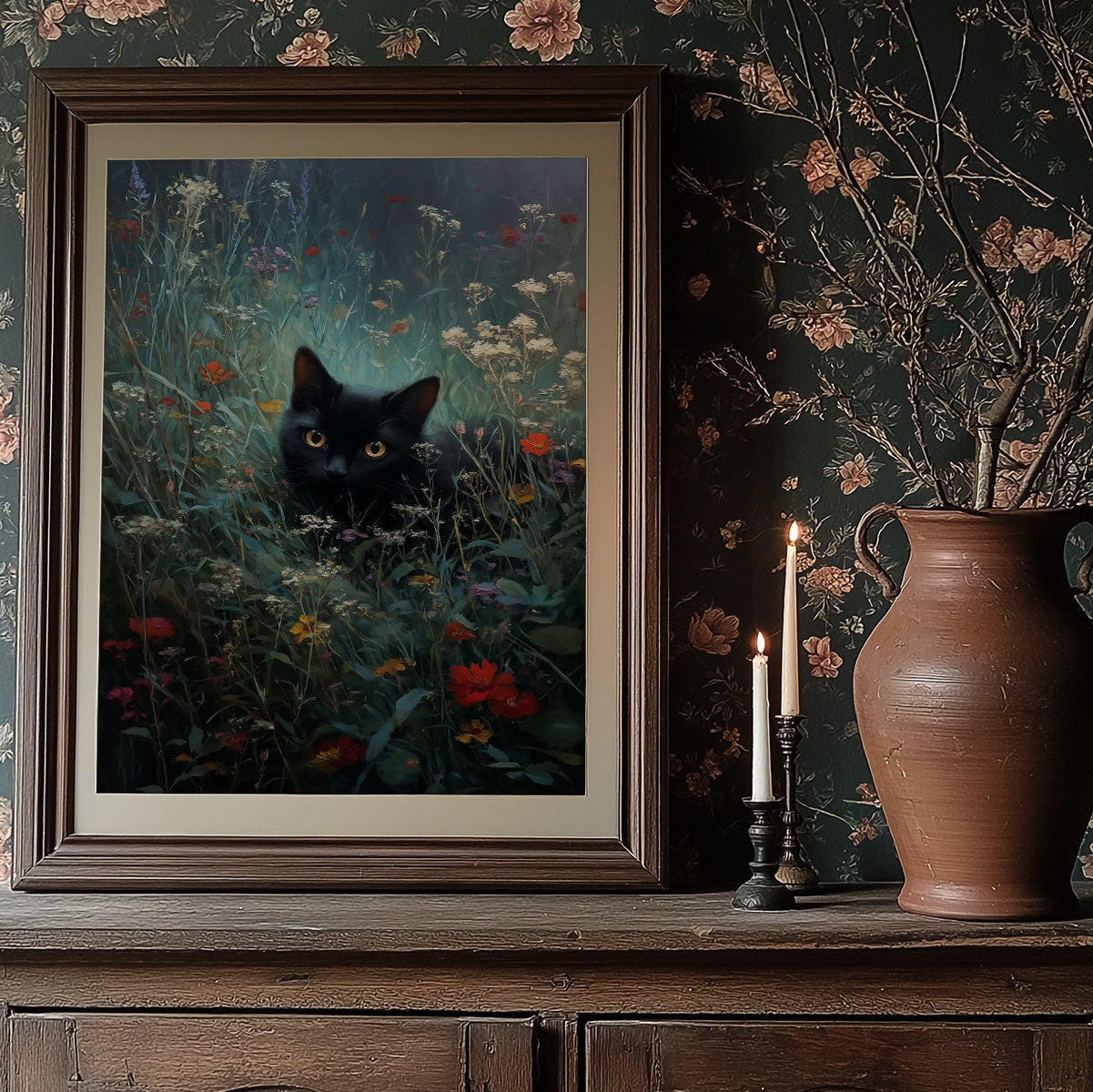 Midnight Prowls Among Wildflowers