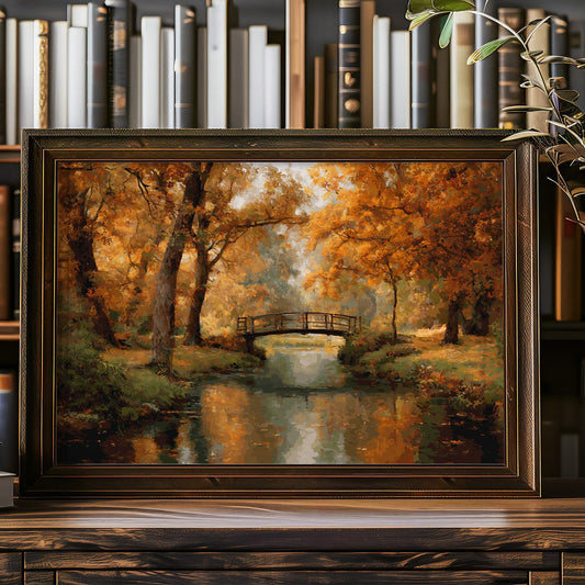 Amber Bridge Over Tranquil Waters