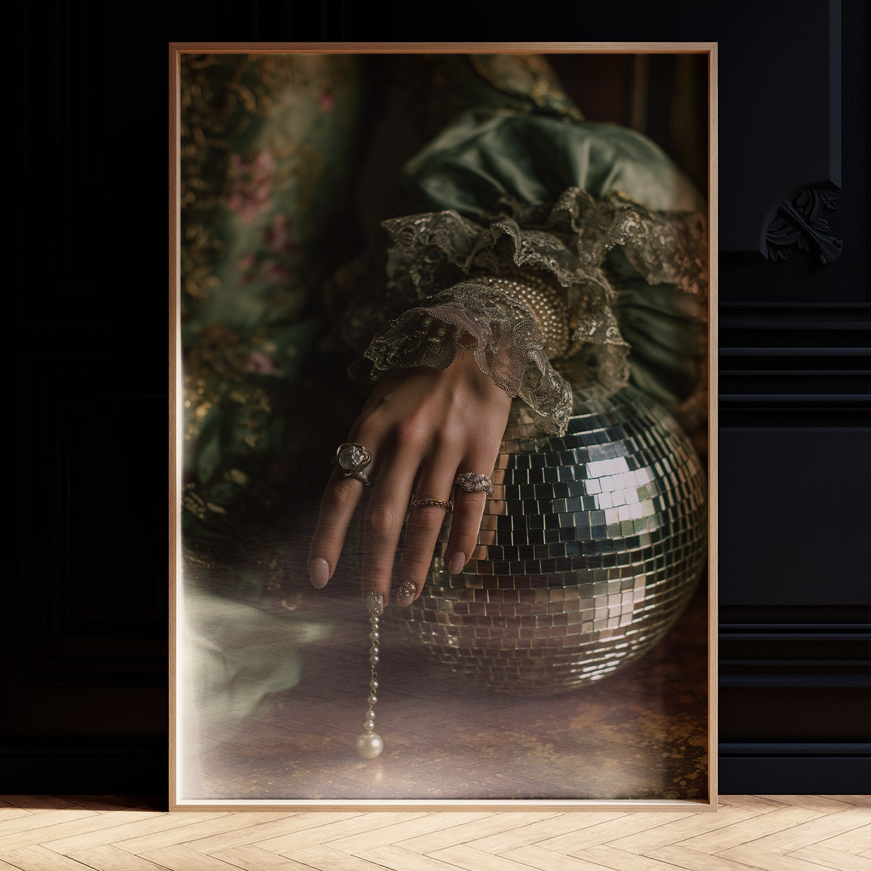 Pearls Dance Under Vintage Light