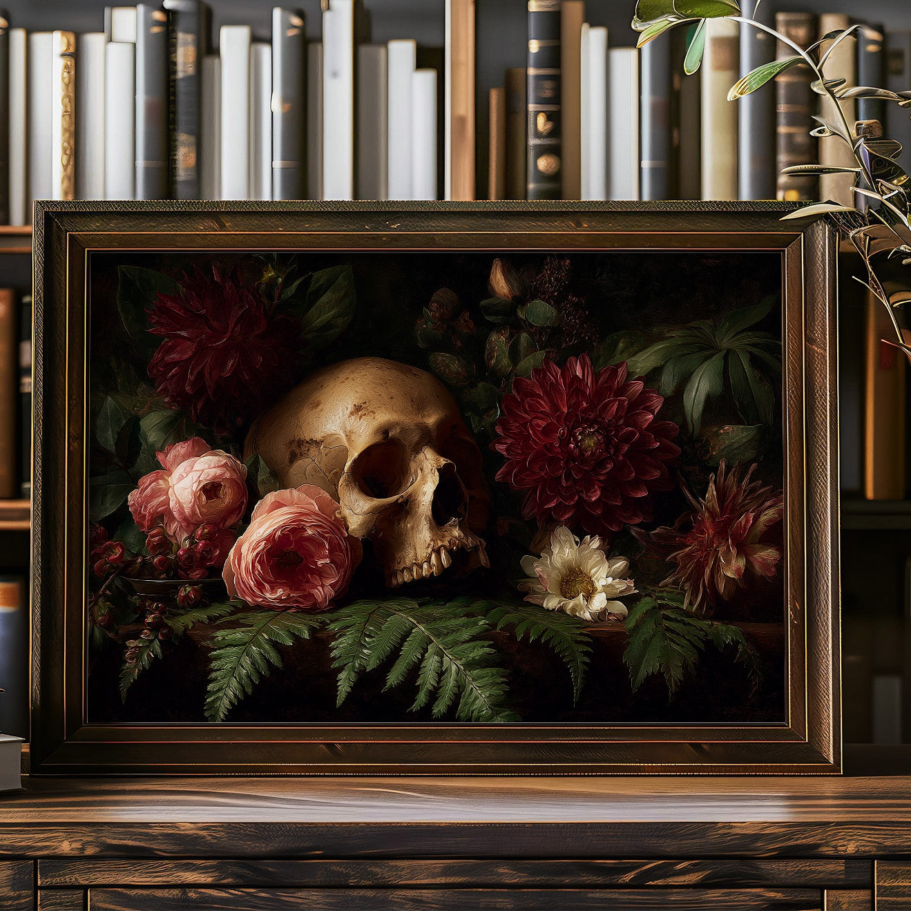 Roses Bloom Against Mortality's Canvas