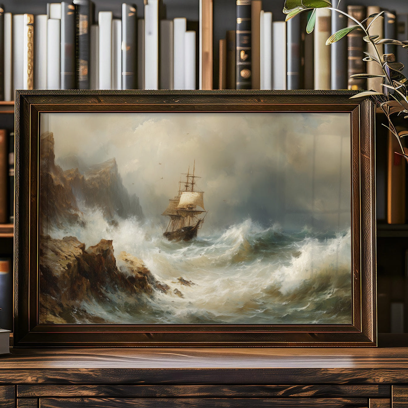 Seafarer's Tale Among Leather Spines