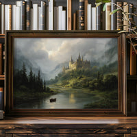 Castle Waters Under Stormy Skies