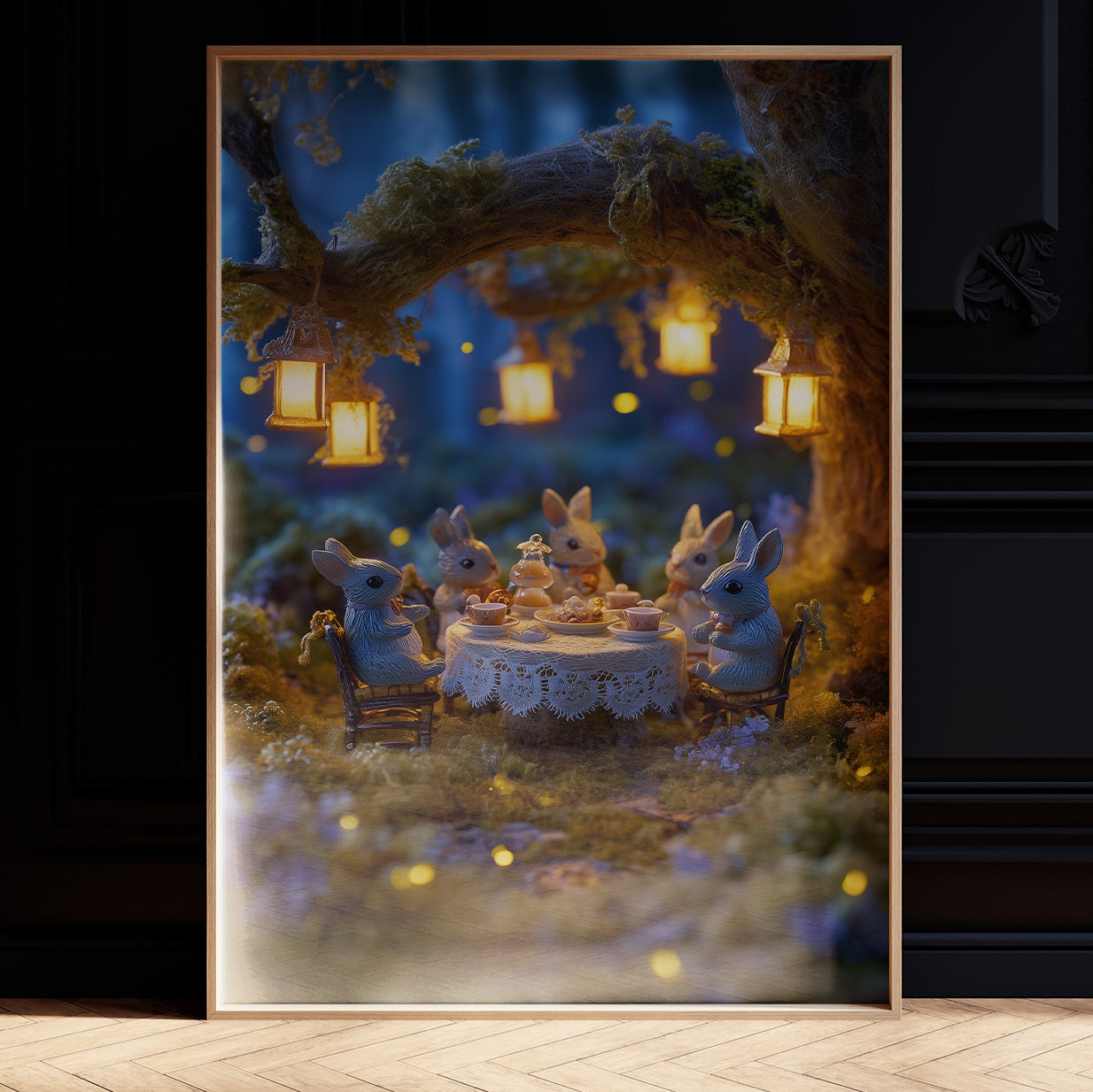 Midnight Tea Among Forest Friends