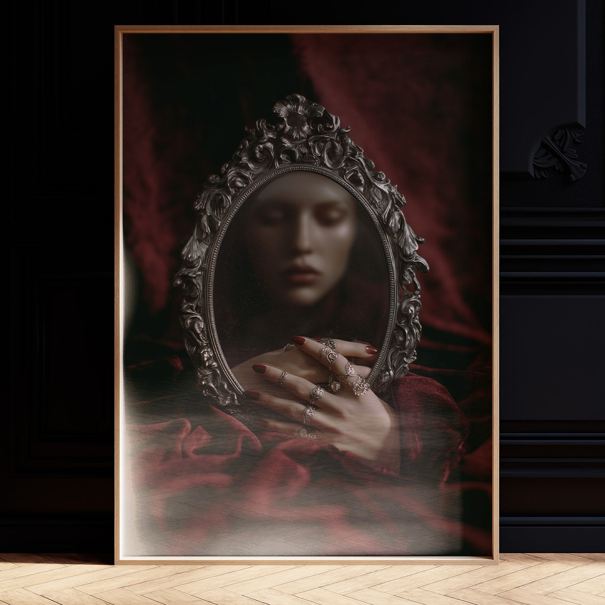 Velvet Secrets Behind Silver Frame