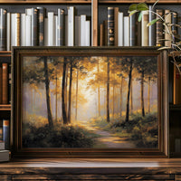 Forest Path Bathed In Light