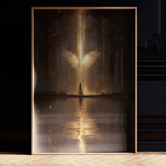 Divine Light Breaks Through Forest