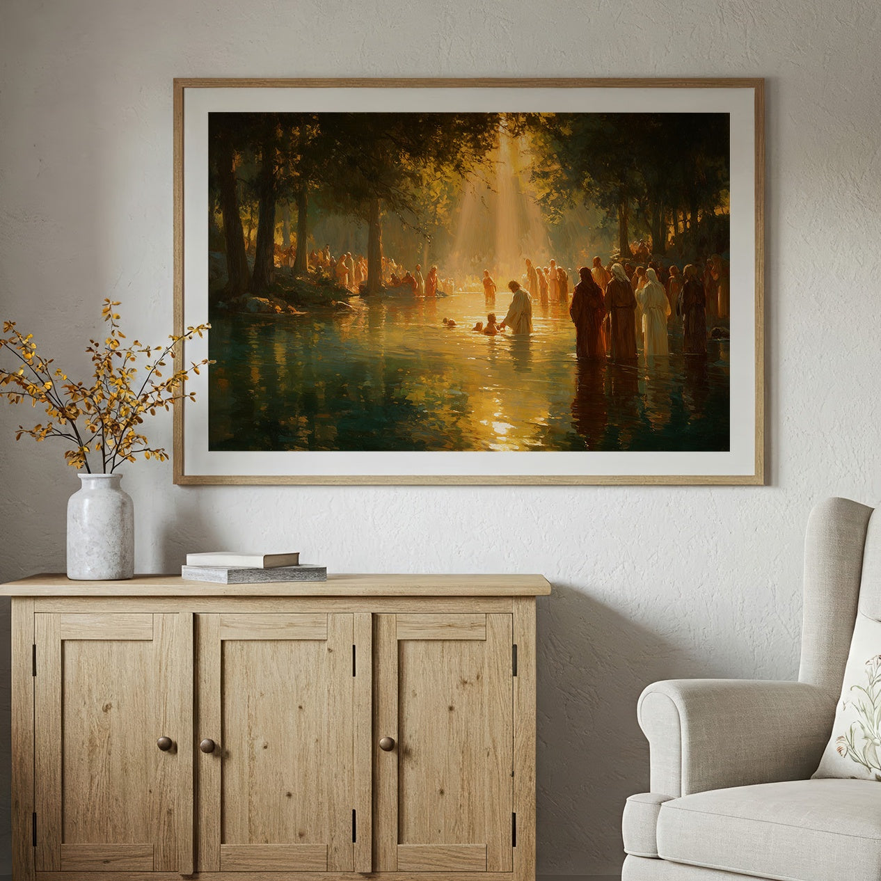 Sacred Waters Bathe Golden Light