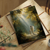 Sunbeams Guide Their Forest Journey