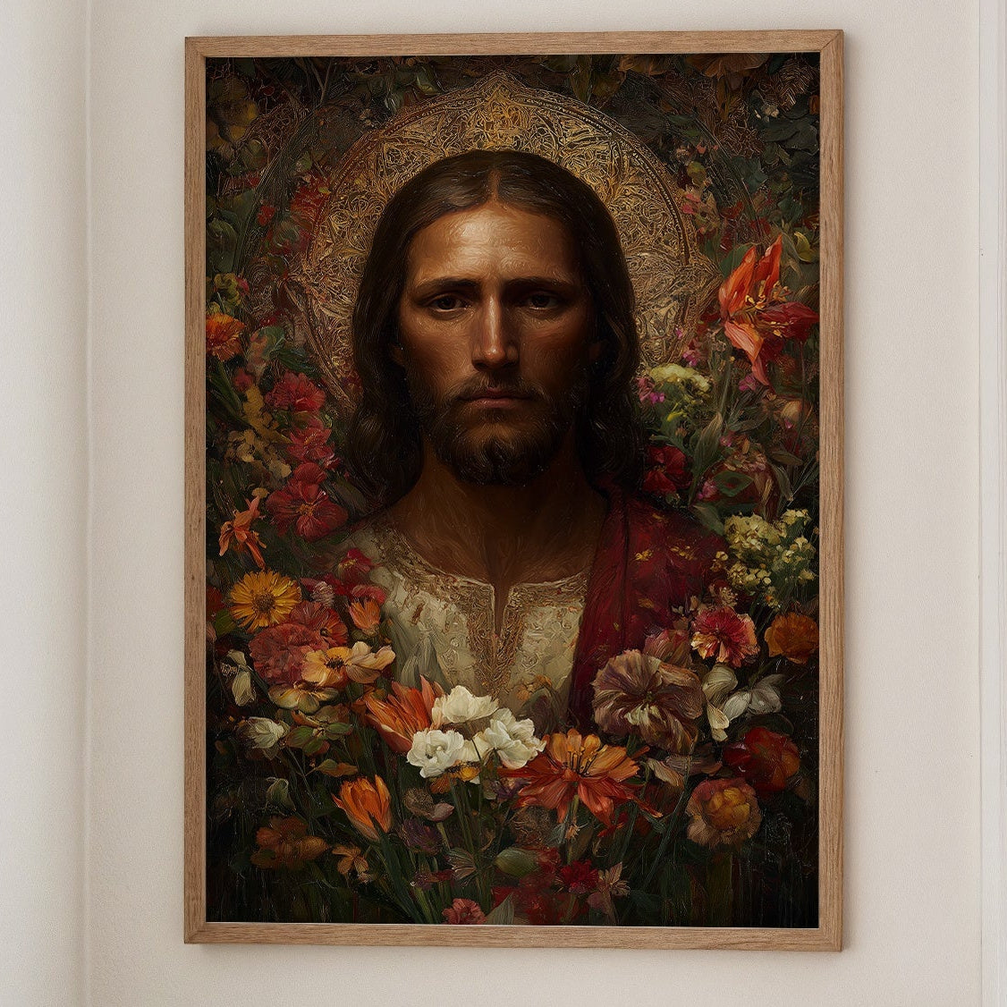 Sacred Blossoms Frame Ancient Grace