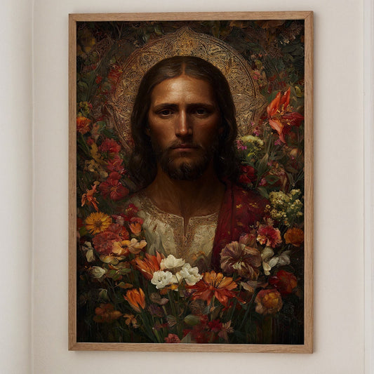 Sacred Blossoms Frame Ancient Grace