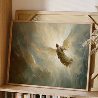 Celestial Ascension Through Radiant Light