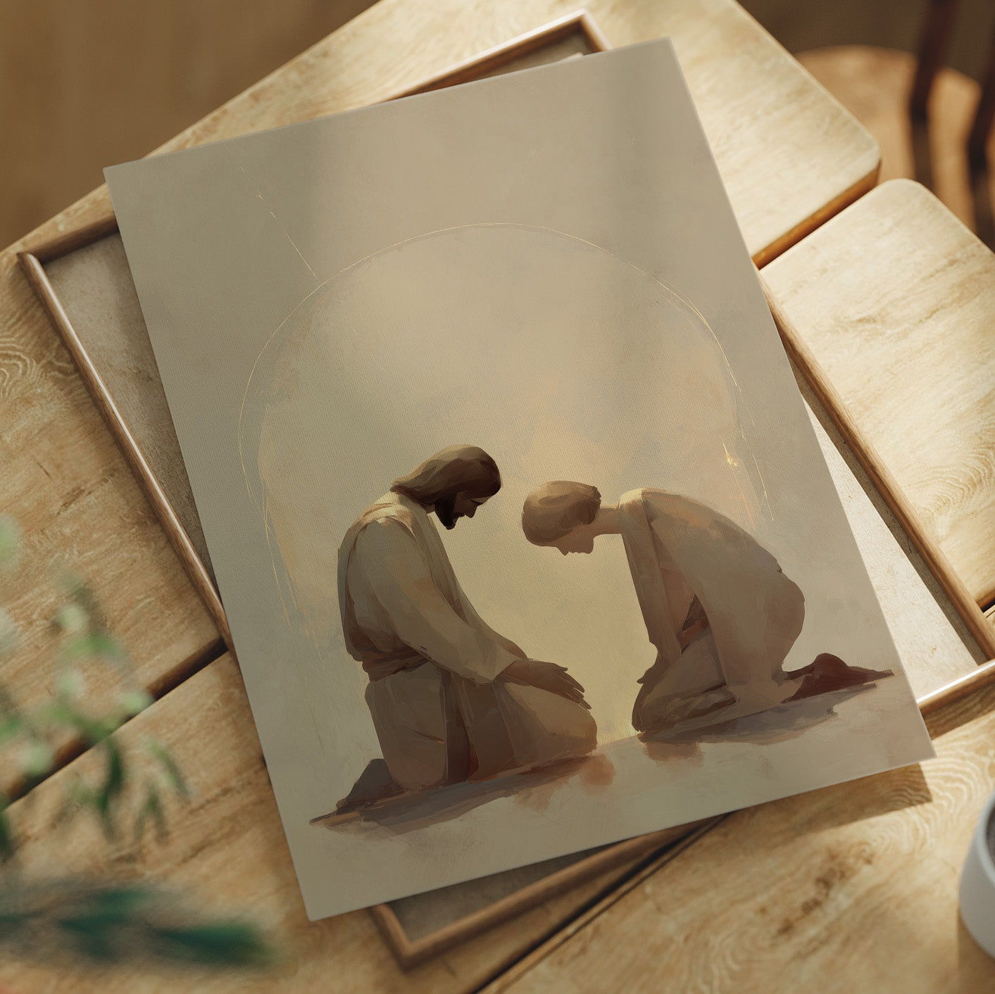 Sacred Moment in Golden Light