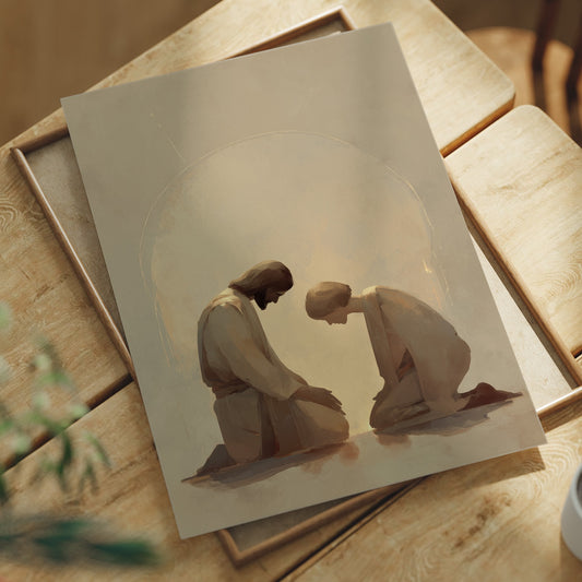 Sacred Moment in Golden Light