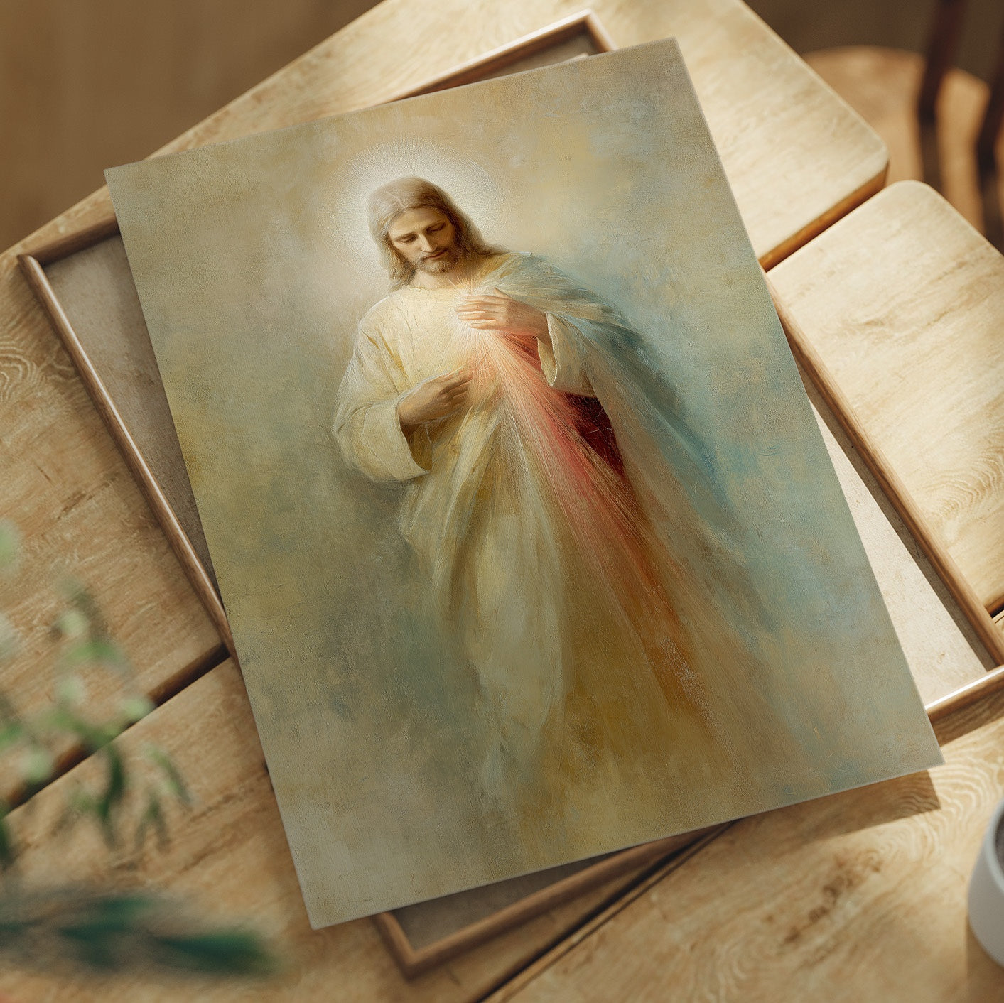 Divine Radiance Emanates From Sacred Heart