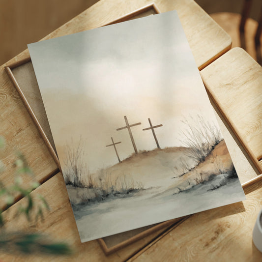 Three Crosses Stand in Sacred Silence