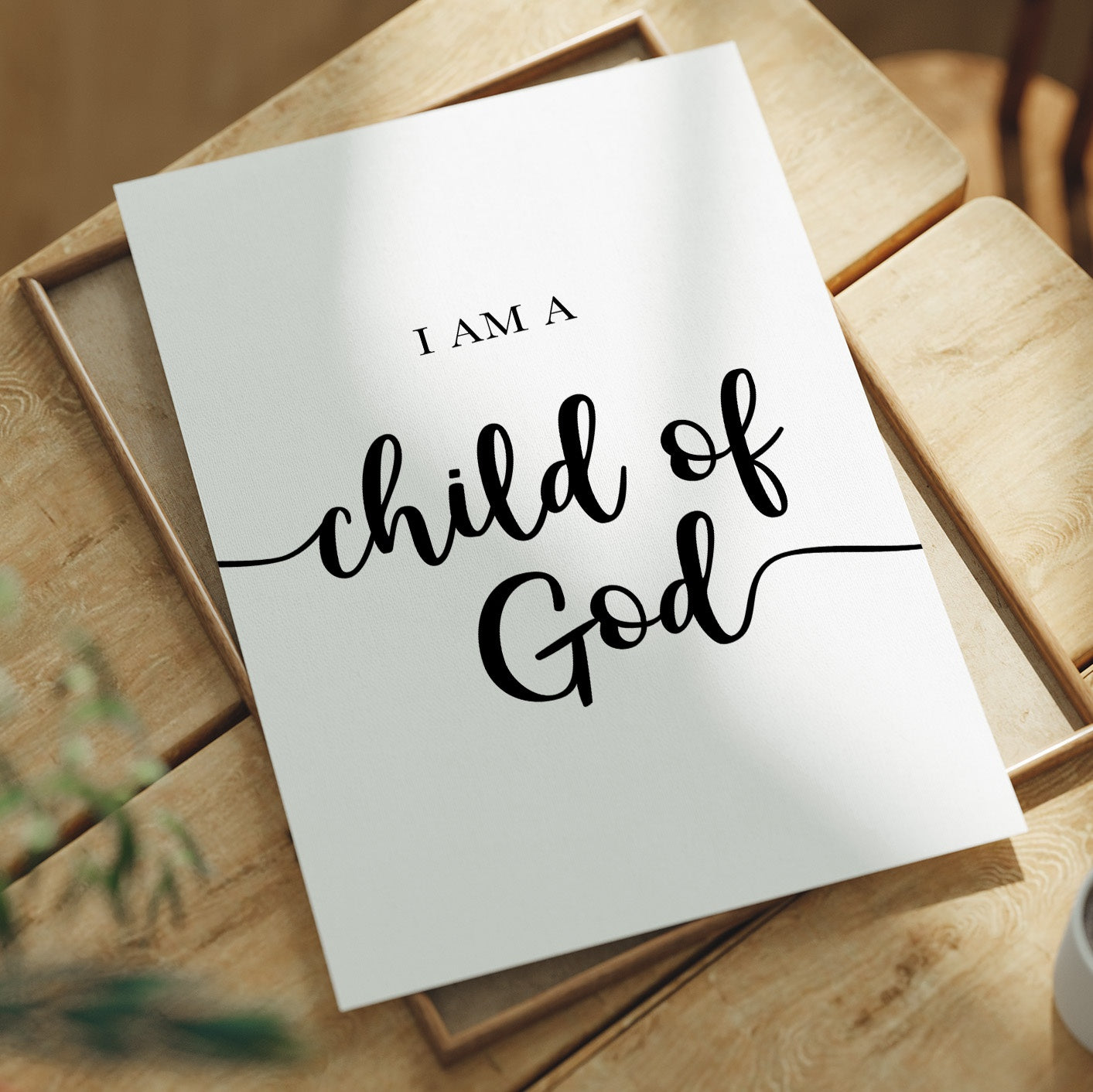 Divine Identity Embraced in Typography