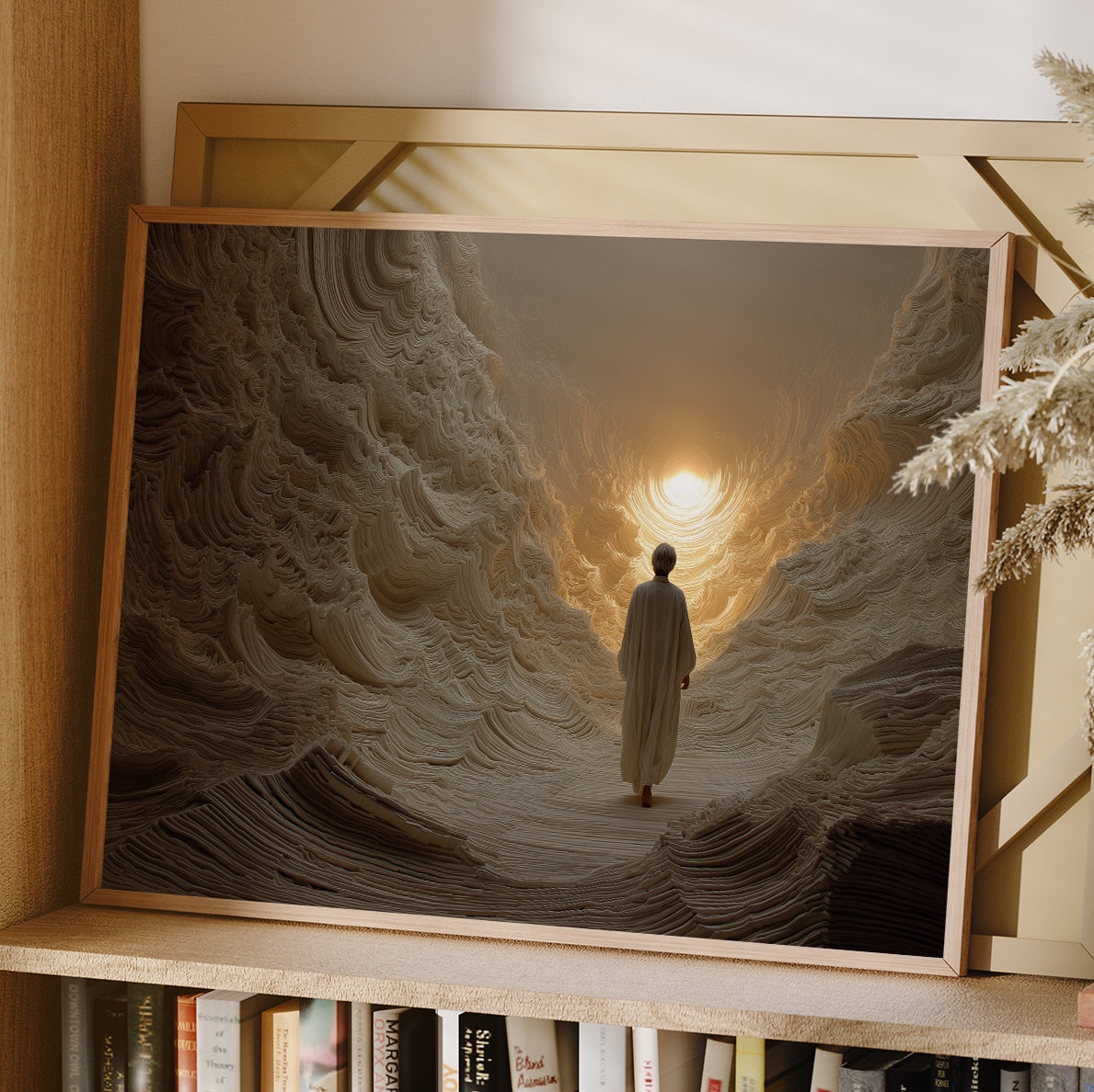 Pilgrim's Path Through Alabaster Waves
