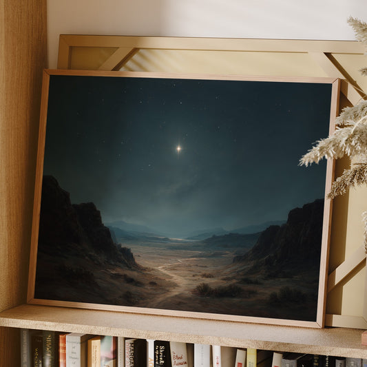 Celestial Guardian Watches Desert Canyon