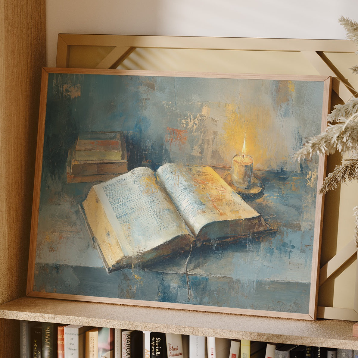 Ancient Wisdom Illuminated By Candlelight