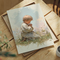 Innocent Prayer Among Wildflowers