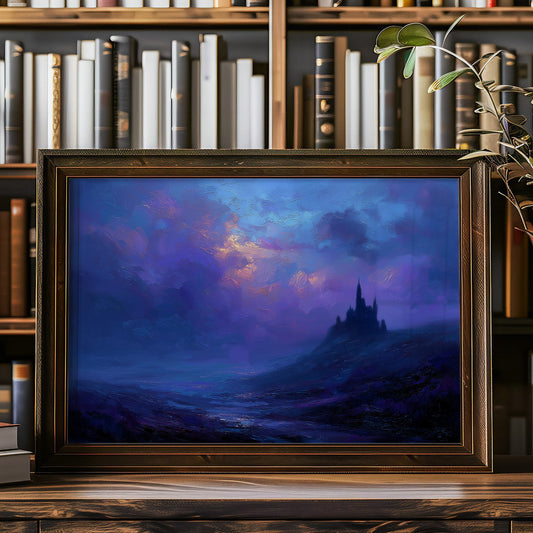 Violet Kingdom Beckons Through Twilight Mist