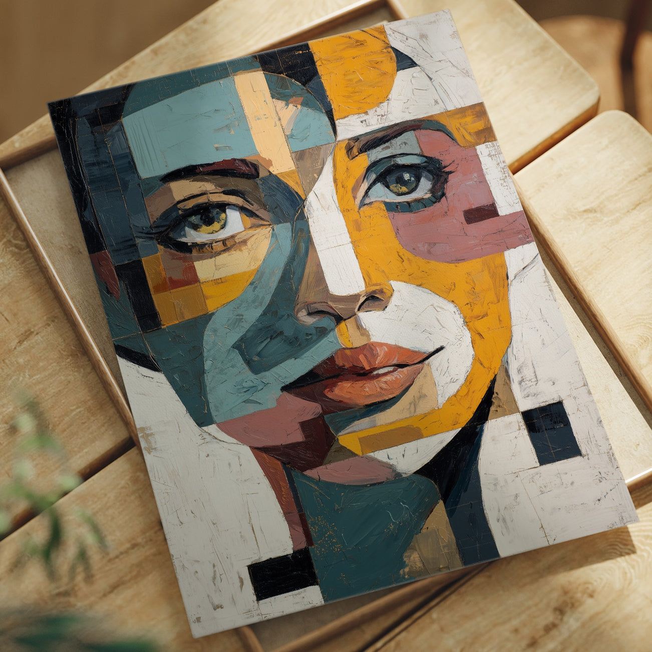 Fractured Gaze Holds Golden Light