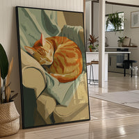 Orange Tabby Curls Into Afternoon