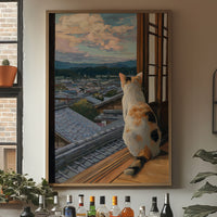 Calico Dreams On Window Ledge