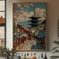 Cherry Blossoms Crown Ancient Streets