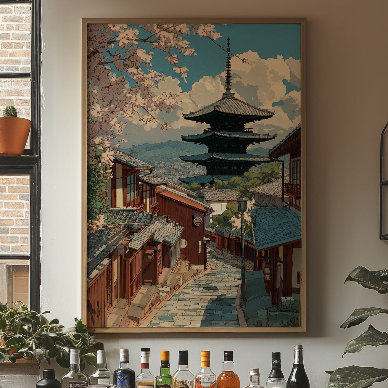 Cherry Blossoms Crown Ancient Streets