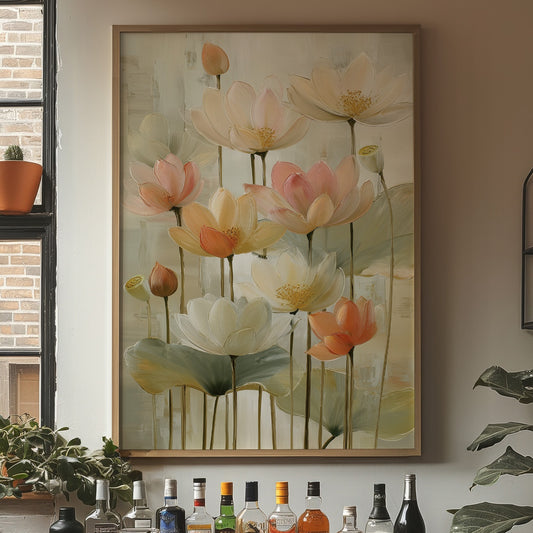 Lotus Blooms Paint Morning's Promise