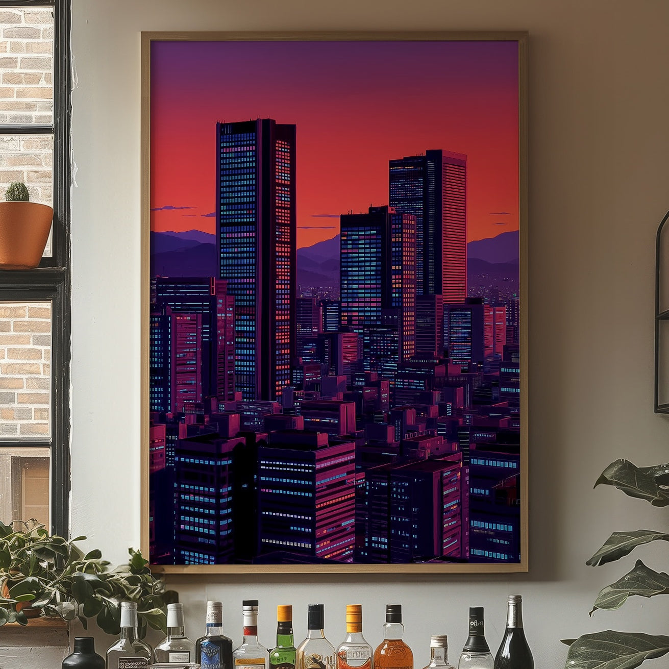 Neon Towers Paint Twilight Dreams