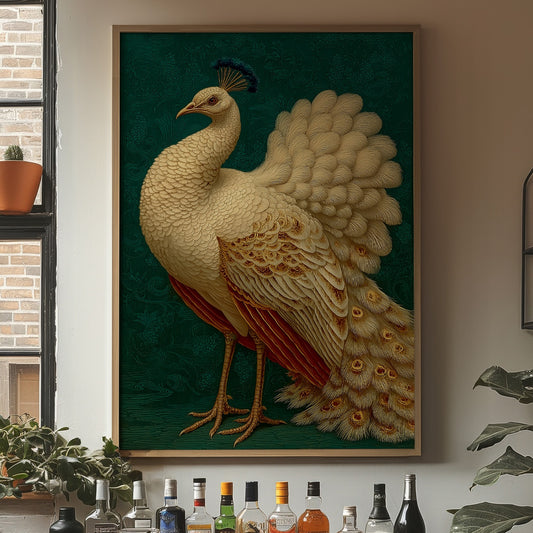 Regal Peacock In Emerald Court