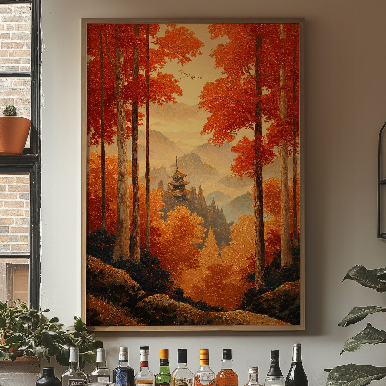 Maple Forest Guards Ancient Temple