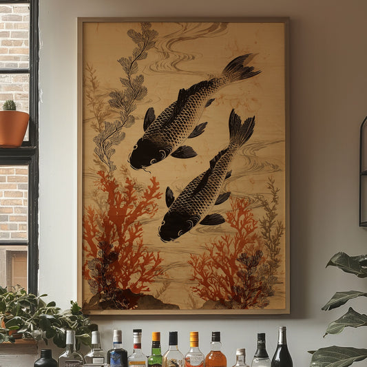 Koi Dance Through Coral Gardens