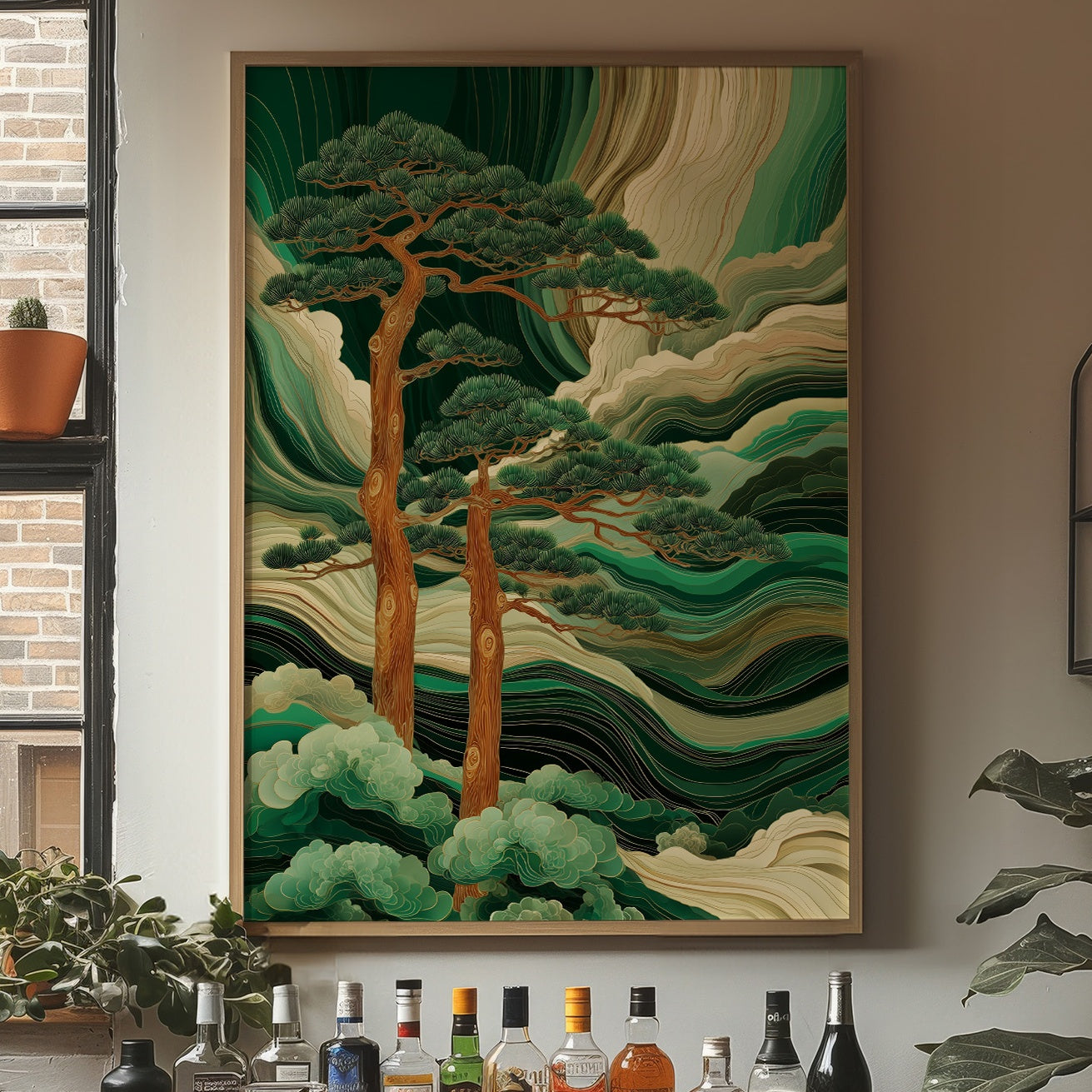 Emerald Winds Shape Ancient Pines