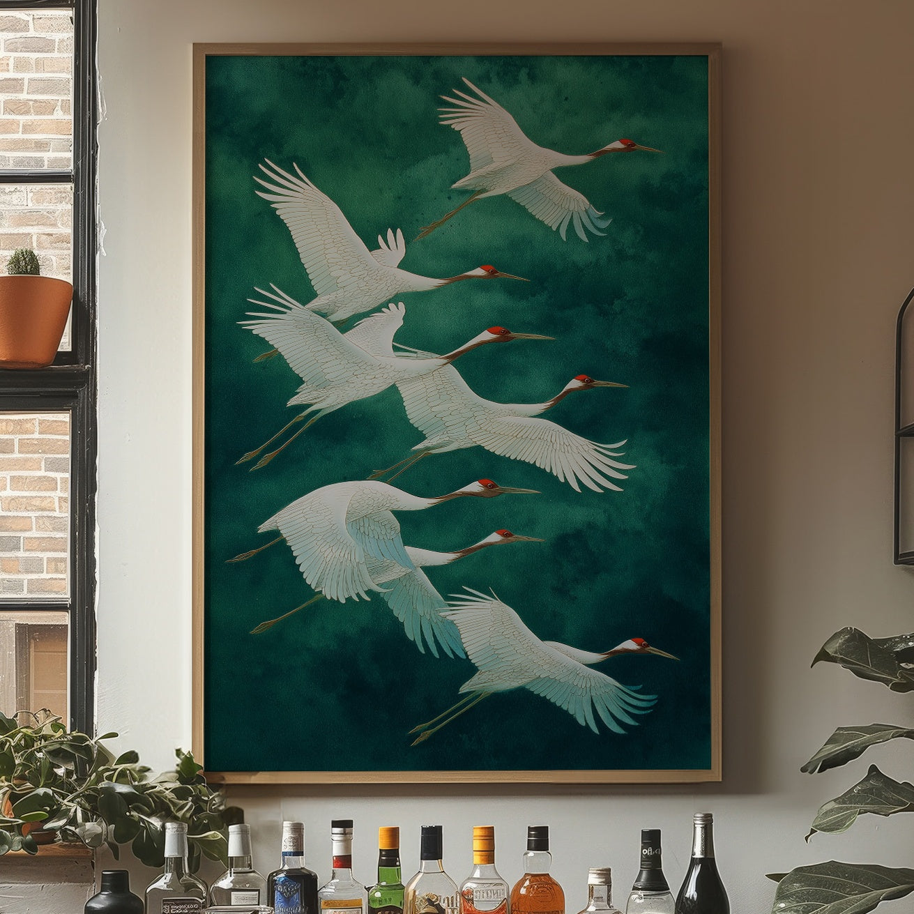 Flight Of White Wings At Dawn