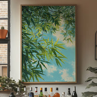 Bamboo Leaves Chase Summer Clouds