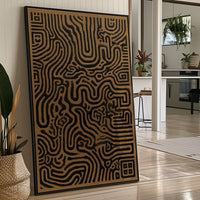 Labyrinth Lines Dance In Bronze Light