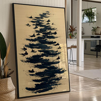 Birds Dance Through Inky Waves