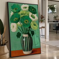 Emerald Poppies Dance In Sunlight