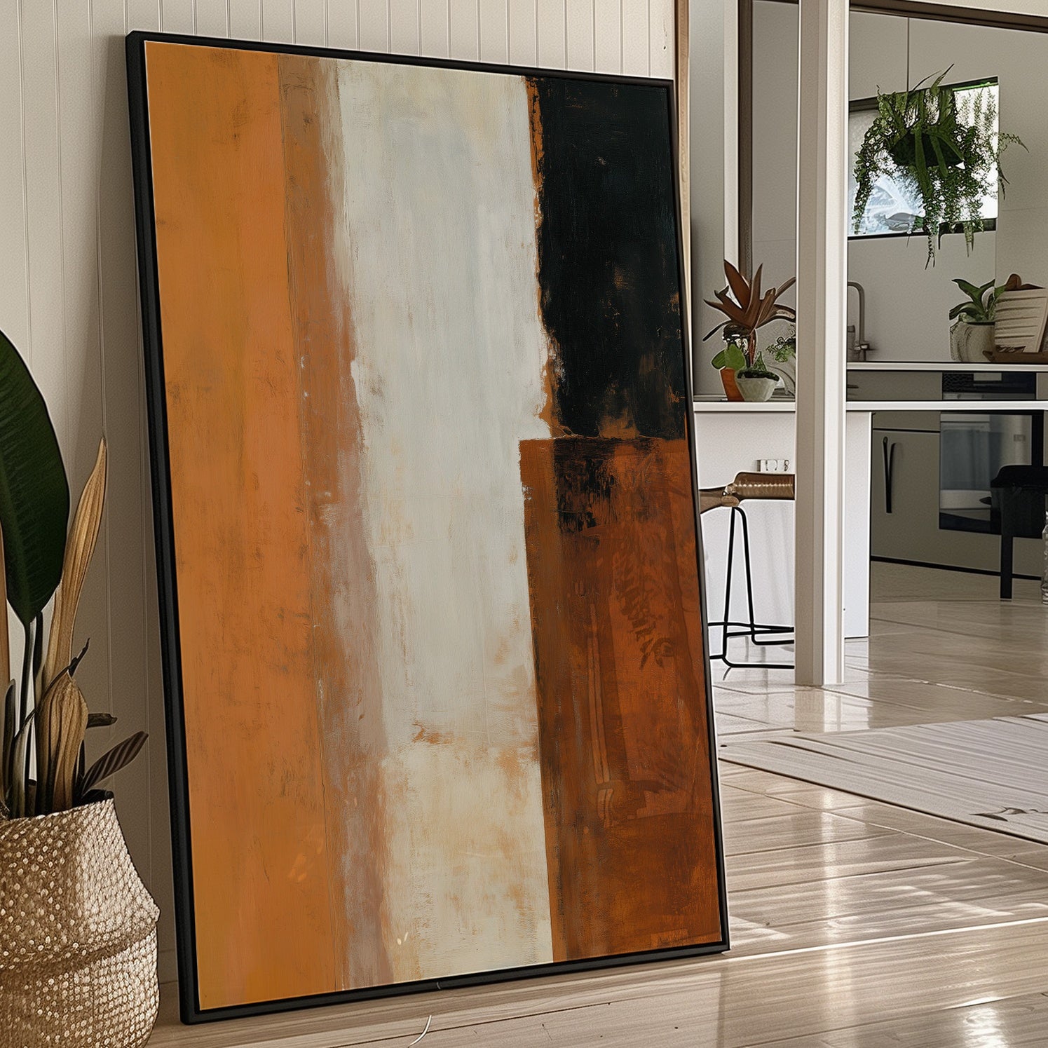 Sunlit Bar Cart Meets Urban Canvas