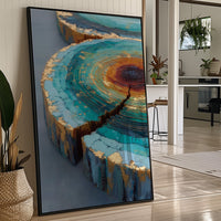 Turquoise Canyons Meet Golden Core