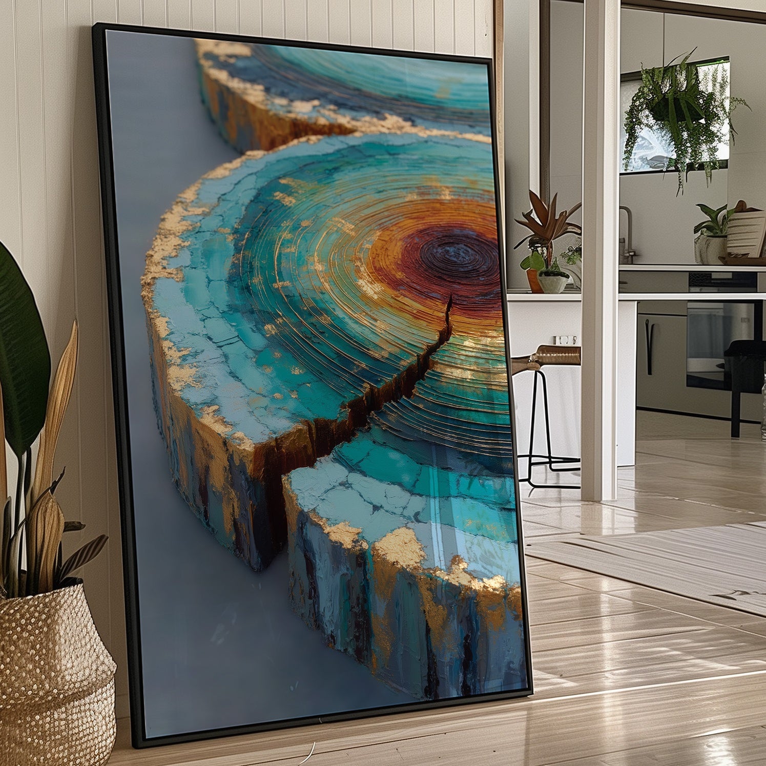 Turquoise Canyons Meet Golden Core