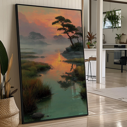 Sunset Lagoon Above Evening Spirits