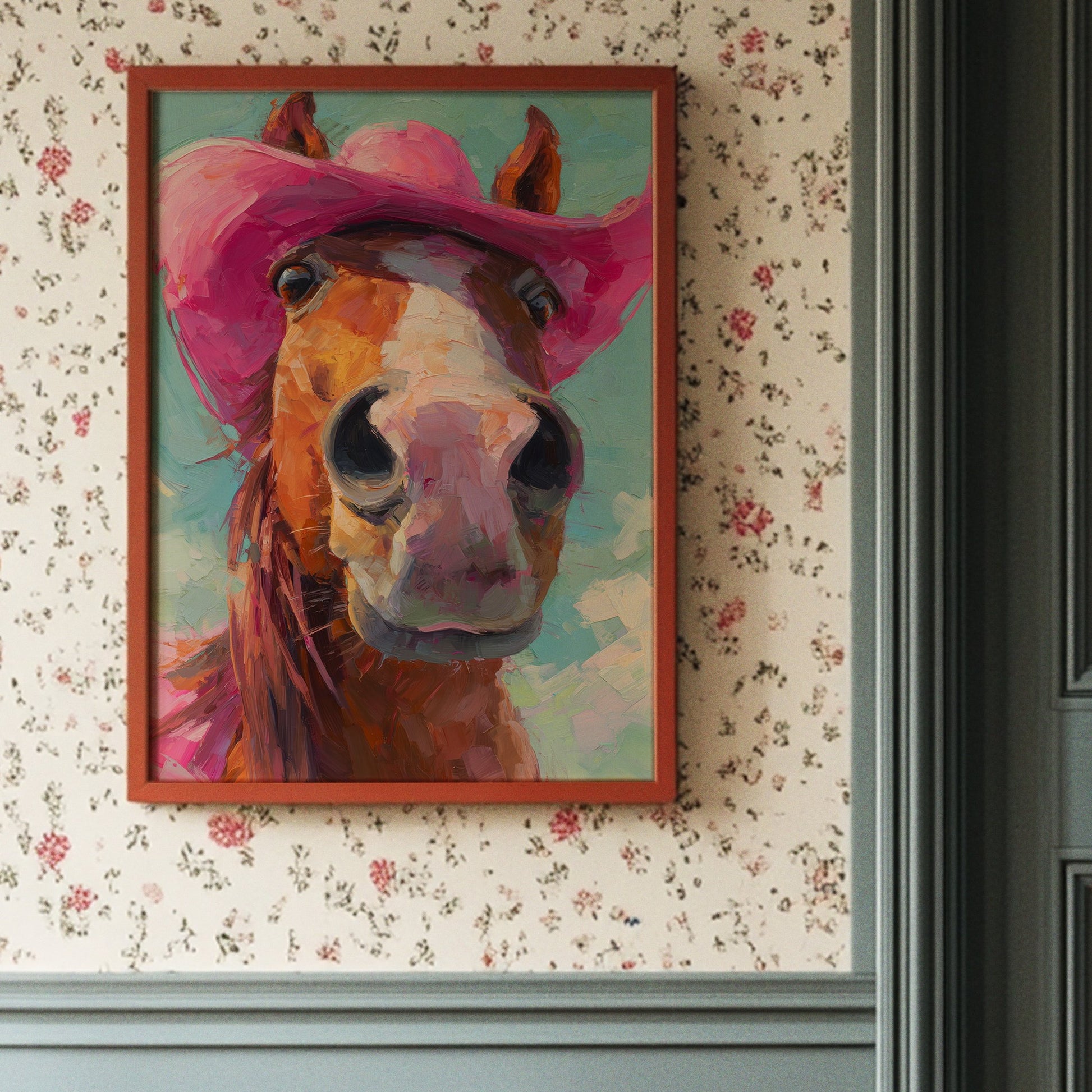 Cowgirl's Steed In Magenta
